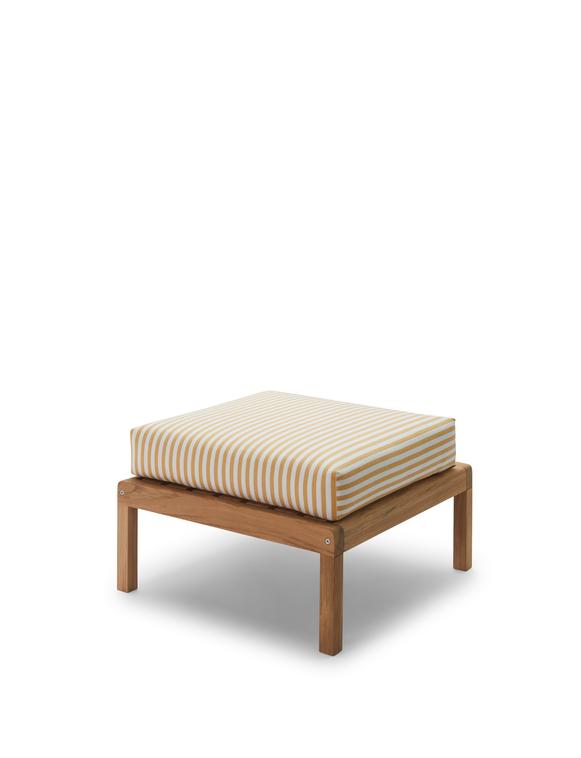 Fritz Hansen VIRKELYST pouf, golden yellow stripe