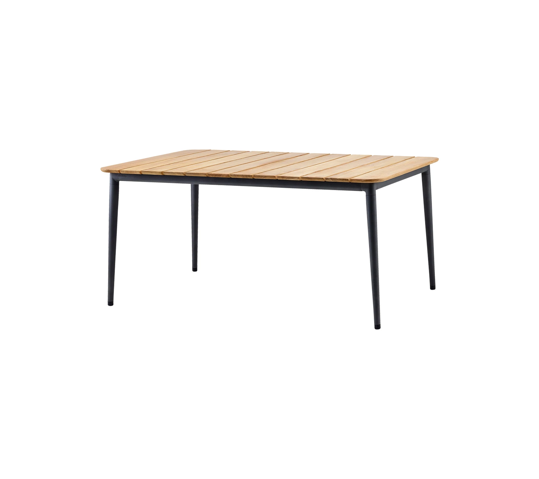 Cane-line CORE -ruokapöytä 160x90 cm, tummanharmaa/tiikki