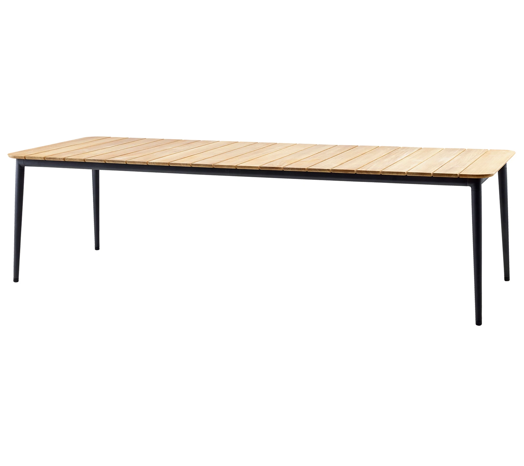Cane-line CORE -ruokapöytä 274x90 cm, tummanharmaa/tiikki