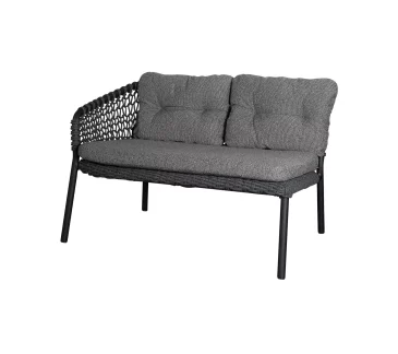 Cane-line OCEAN -2-seater sofa module with cushions, right, dark grey