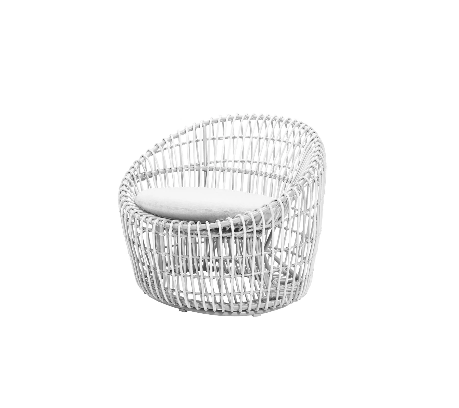 Cane-line NEST lounge chair, round, white