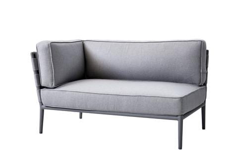 Cane-line CONIC - 2-seater right, light grey