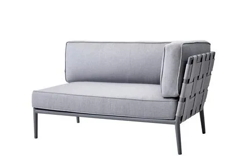 Cane-line CONIC 2-seater left, light grey