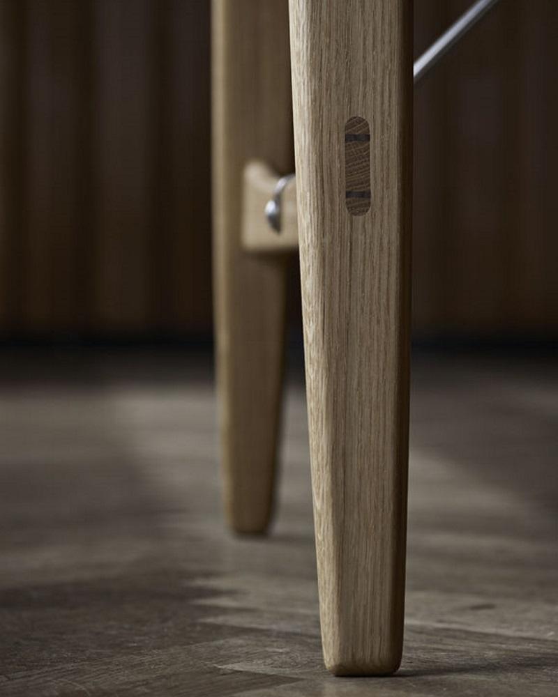 Carl Hansen BM1160 table, oiled oak / stainless steel - Image 3