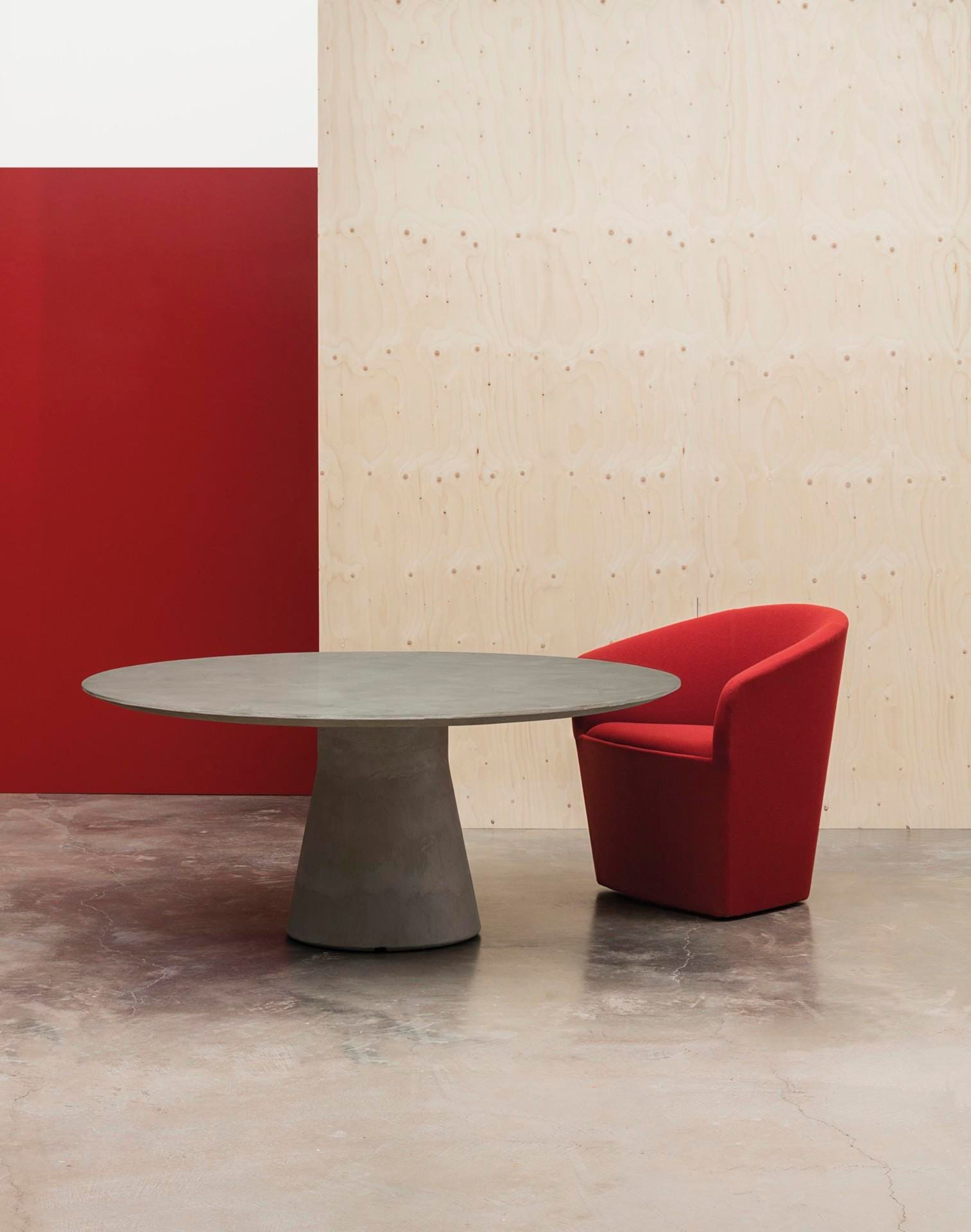Andreu World REVERSE LOUNGE -pöytä ∅140cm, betoniviimeistely ME14400 - Image 3