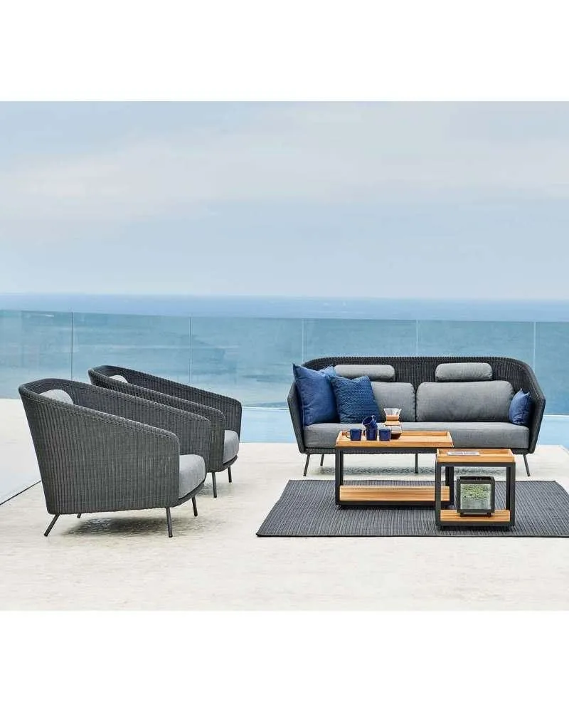 Cane-line MEGA lounge chair, dark grey - Image 4