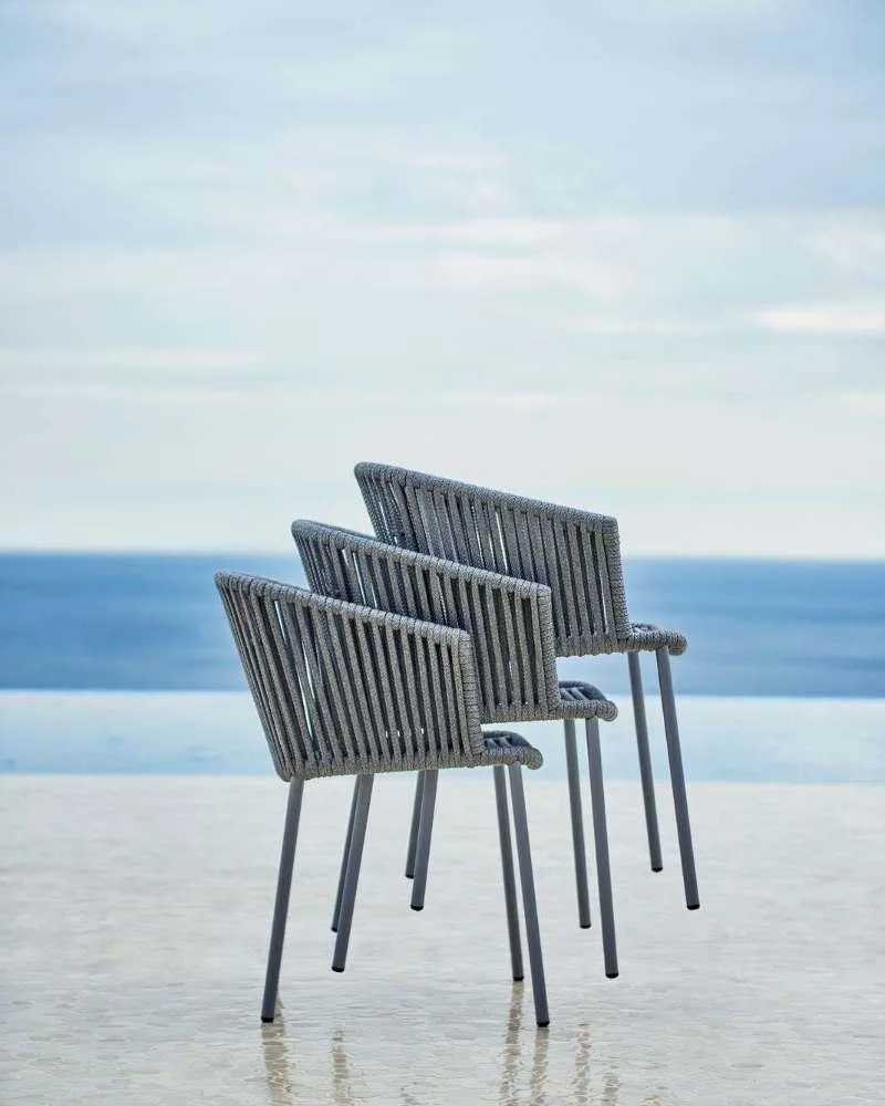 Cane-line MOMENTS chair, stackable, grey - Image 4