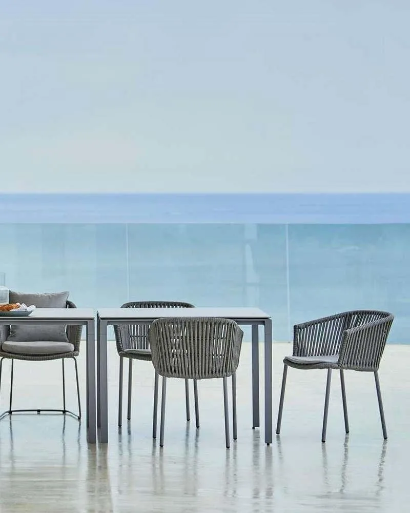 Cane-line MOMENTS chair, stackable, grey - Image 2