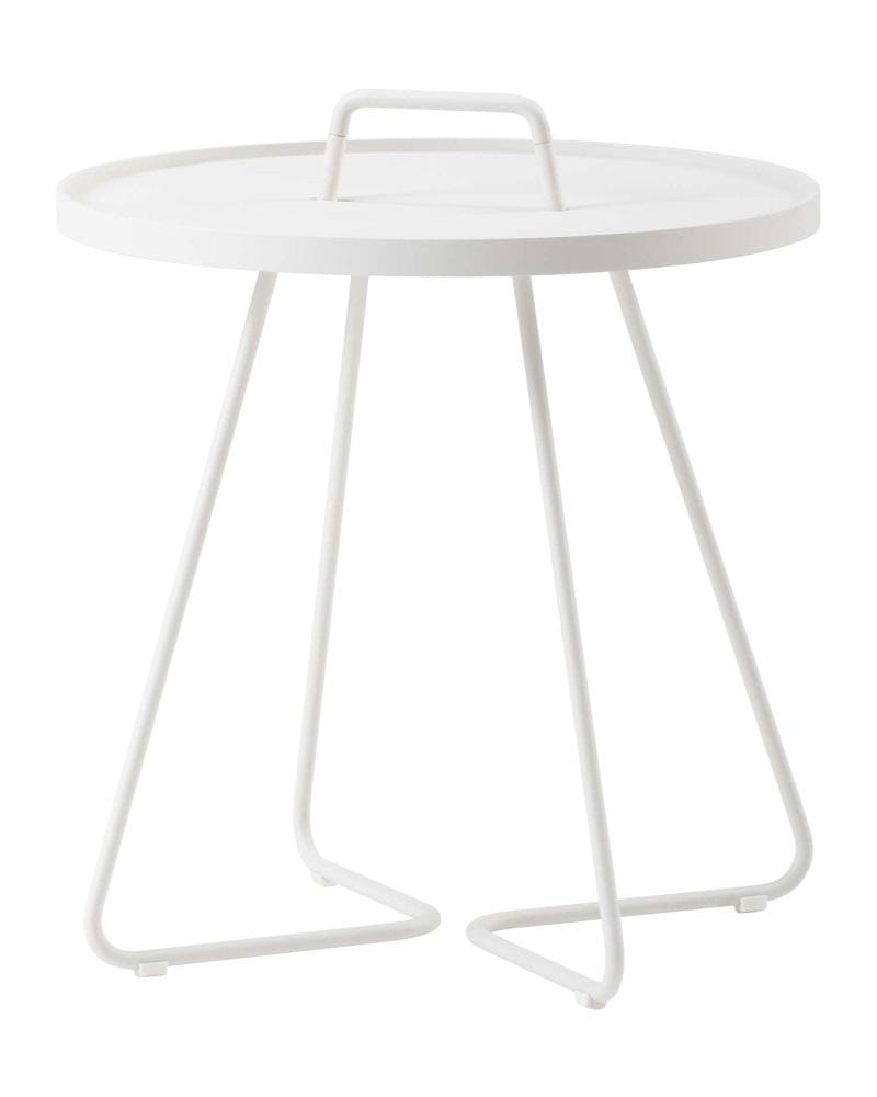 Cane-line ON-THE-MOVE side table, large, white