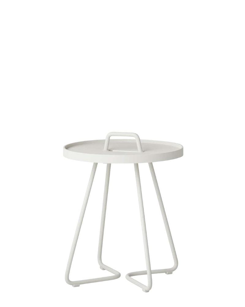 Cane-line ON-THE-MOVE side table, small, white