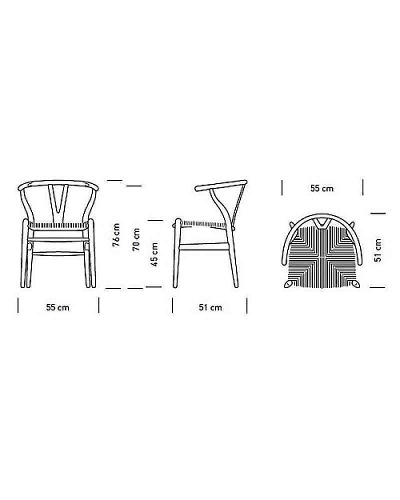 Carl Hansen CH24 -tuoli, öljytty tammi/musta istuin - Image 9