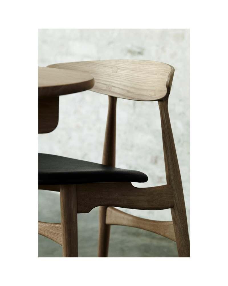 Carl Hansen CH33P -tuoli, öljytty tammi/musta nahka - Image 5