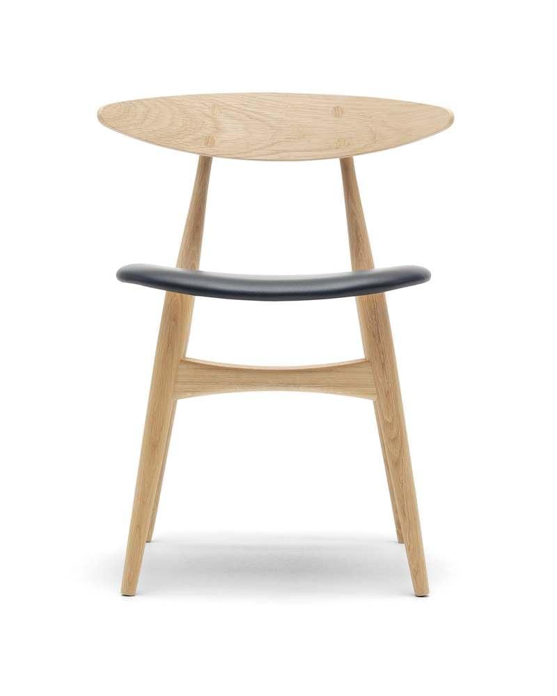 Carl Hansen CH33P -tuoli, öljytty tammi/musta nahka - Image 2