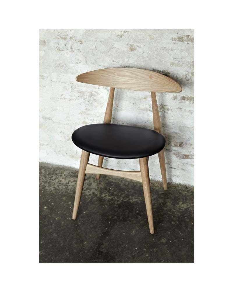 Carl Hansen CH33P -tuoli, öljytty tammi/musta nahka - Image 4
