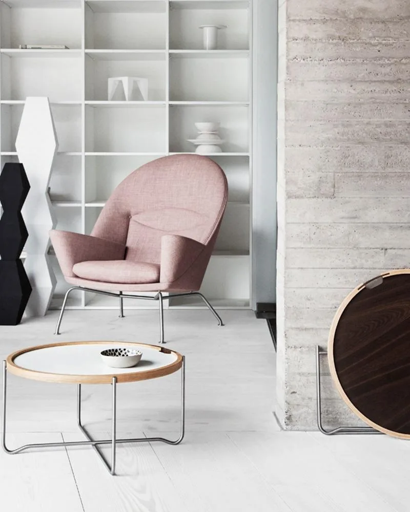 Carl Hansen CH417 -tarjotinpöytä, musta/valkoinen - Image 4