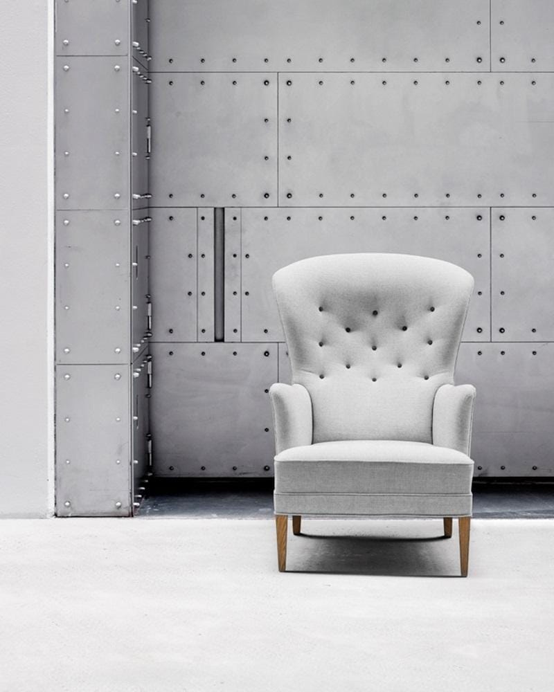 Carl Hansen FH419 HERITAGE armchair, grey / lacquered oak - Image 2