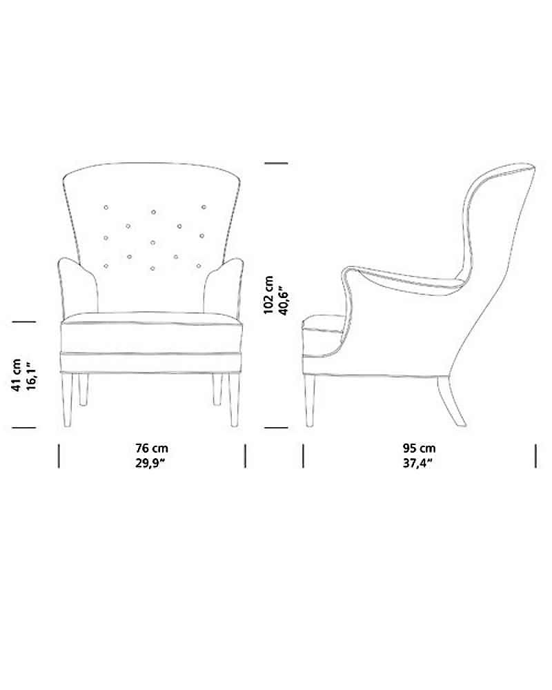 Carl Hansen FH419 HERITAGE -nojatuoli, ruskea nahka/öljytty pähkinä - Image 4