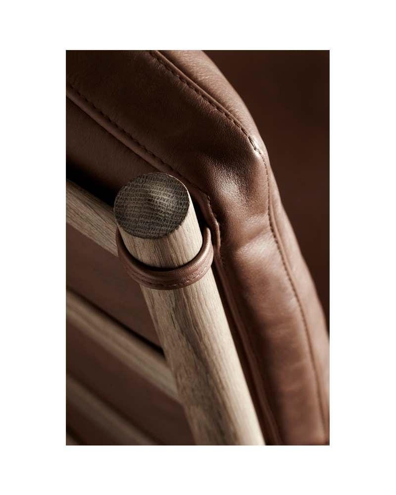 Carl Hansen OW149 COLONIAL -nojatuoli, saippuoitu tammi/ruskea nahka - Image 5