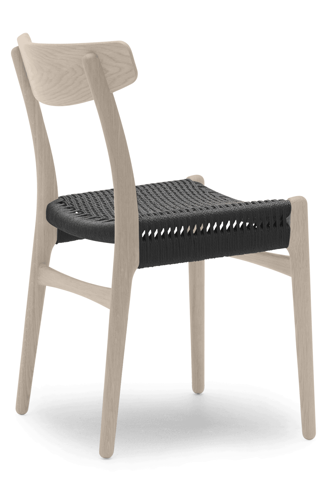 Carl Hansen CH23 chair, soaped oak / black paper cord - Image 3