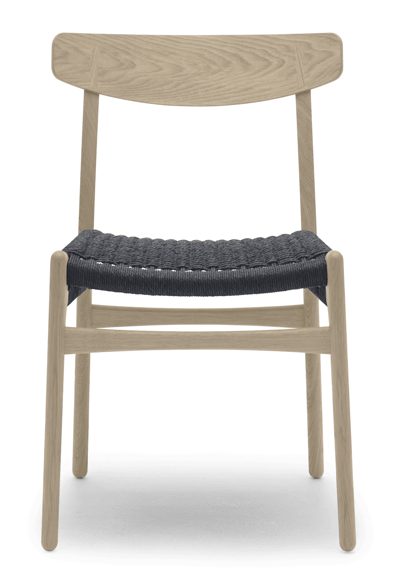 Carl Hansen CH23 chair, soaped oak / black paper cord