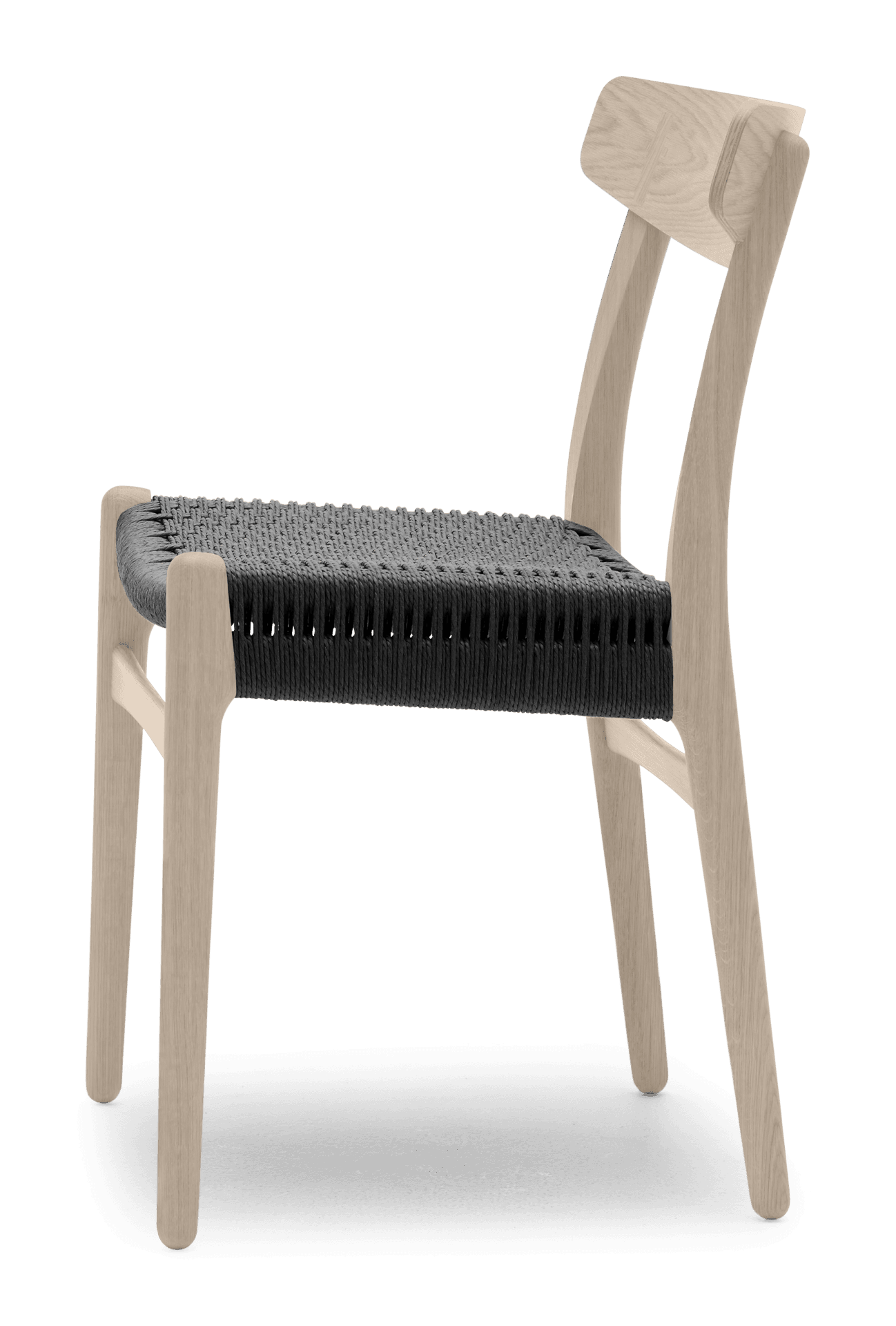 Carl Hansen CH23 chair, soaped oak / black paper cord - Image 2