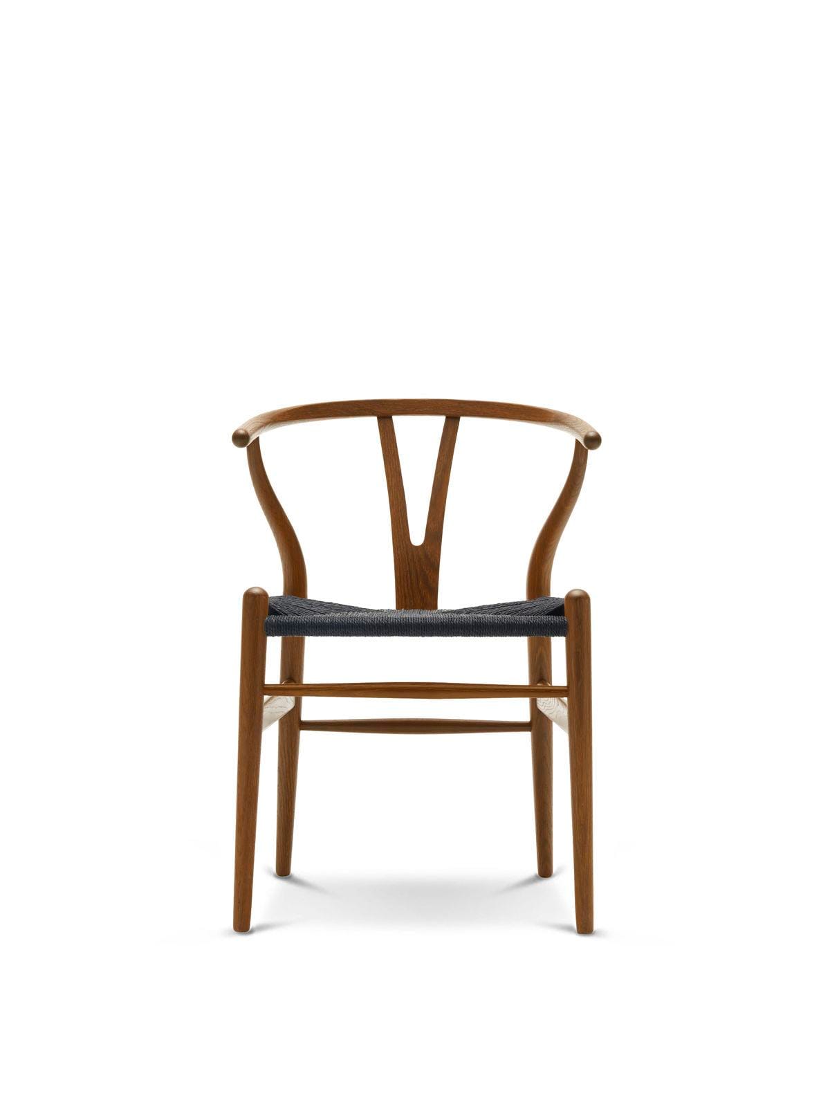 Carl Hansen CH24 chair, smoked oak/black paper cord