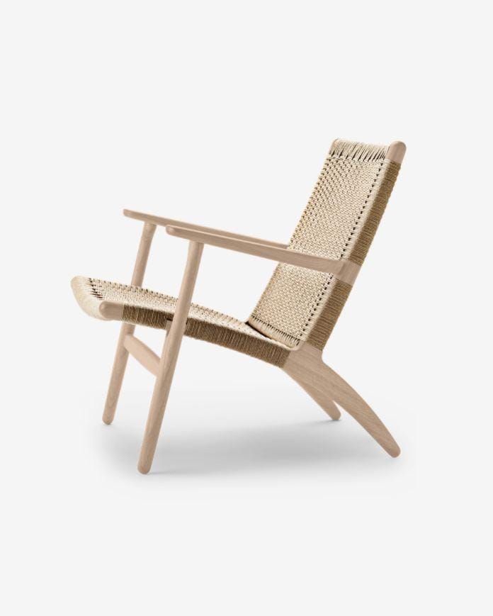 Carl Hansen CH25 chair, soaped oak / natural paper cord - Image 2