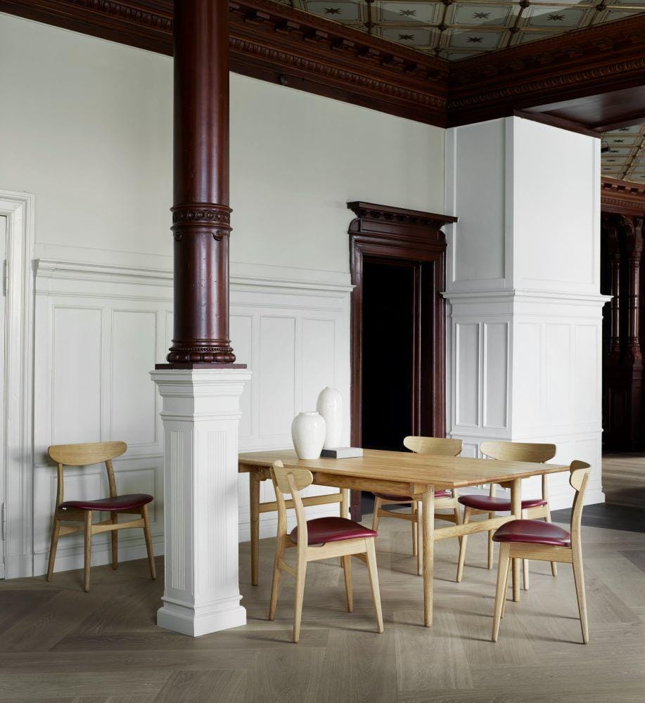 Carl Hansen CH30P chair, oiled oak / leather - Image 4