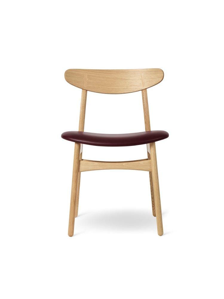 Carl Hansen CH30P chair, oiled oak / leather