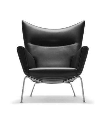 Carl Hansen CH445 WING -nojatuoli, musta nahka