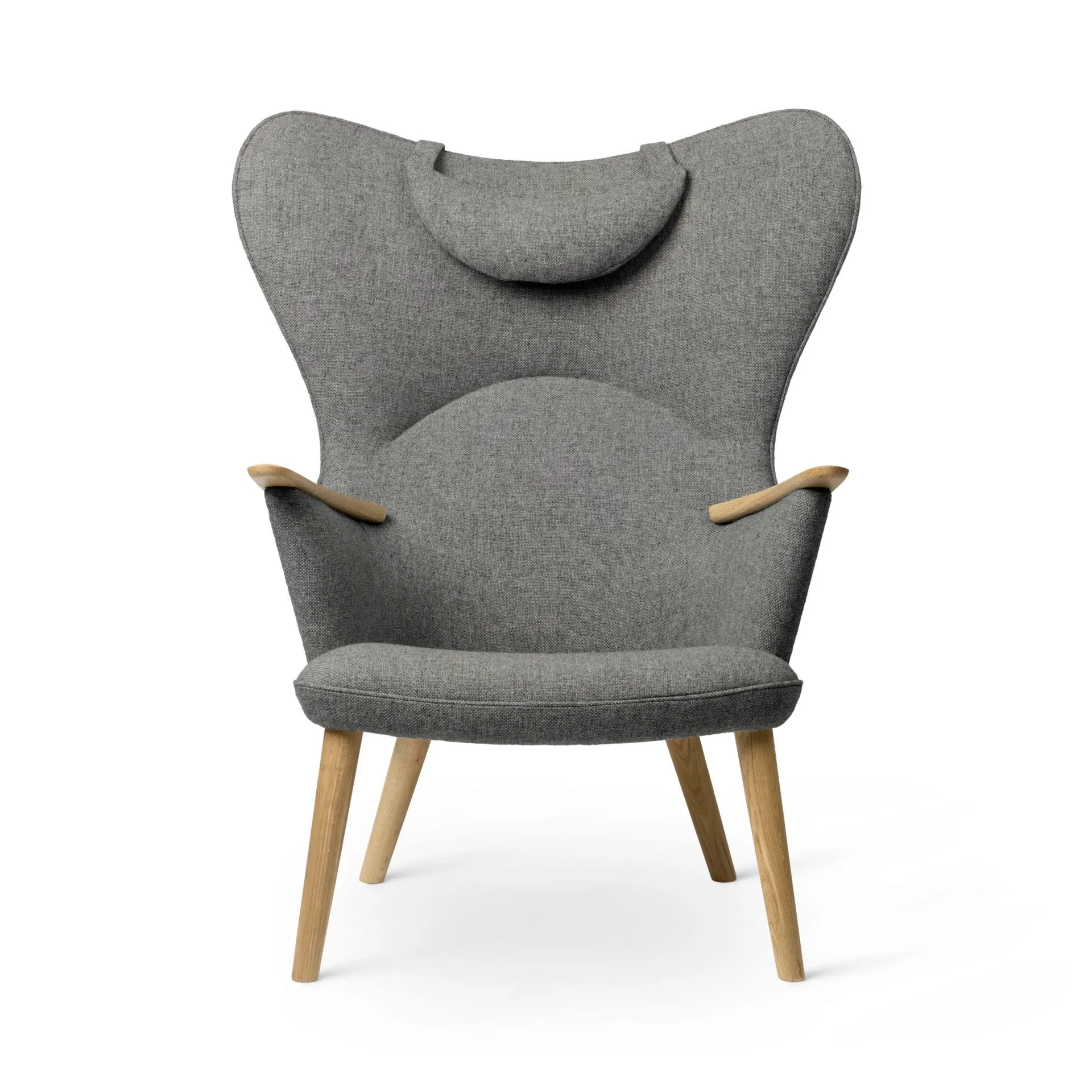 Carl Hansen CH78 MAMA BEAR -nojatuoli, harmaa/öljytty tammi