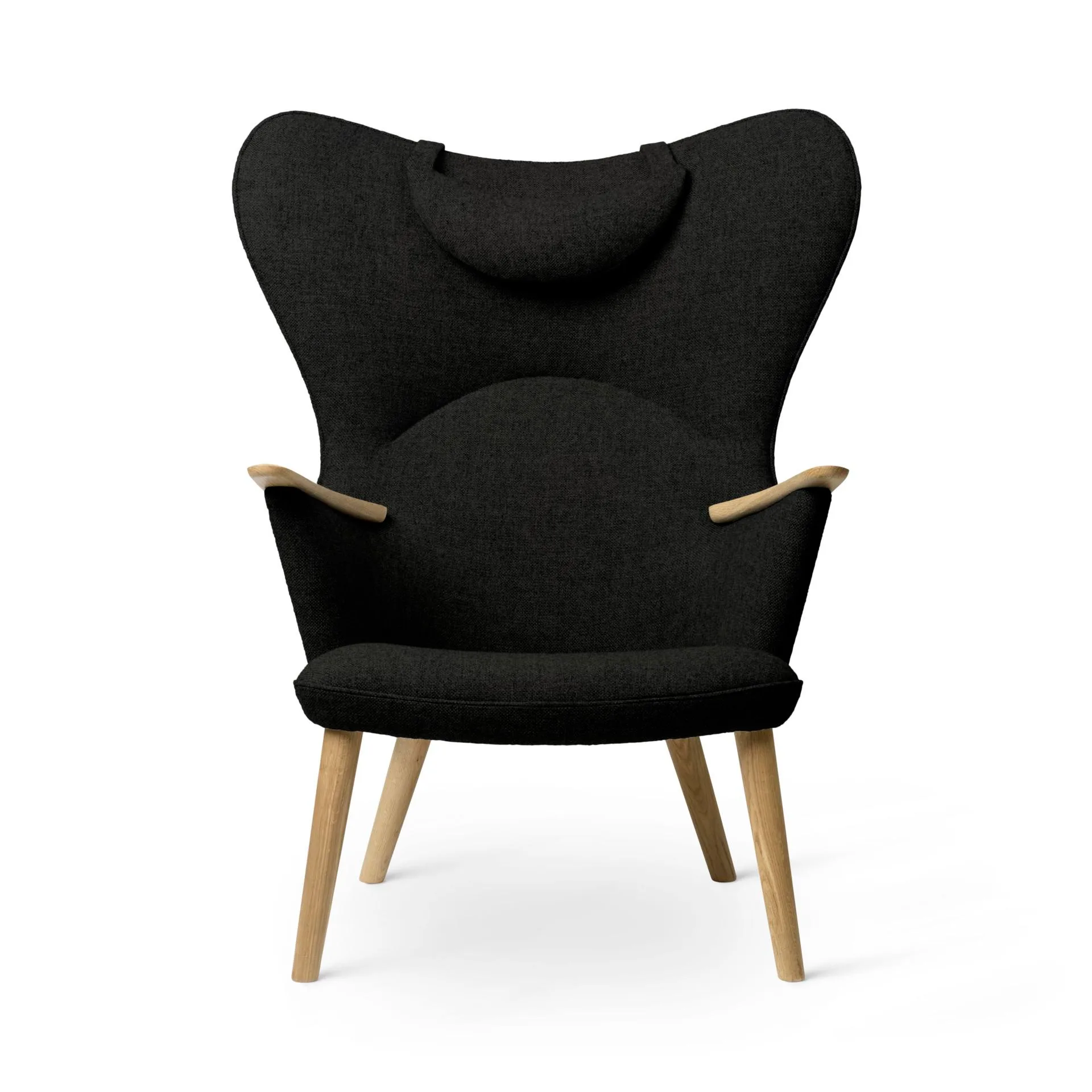Carl Hansen CH78 MAMA BEAR -nojatuoli, tummanvihreä/öljytty tammi