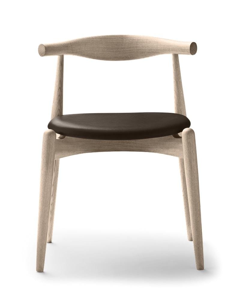 Carl Hansen CH20 -tuoli, valkoöljytty tammi/tummanruskea nahka