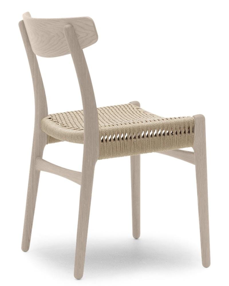 Carl Hansen CH23 chair, white oiled oak / natural paper cord