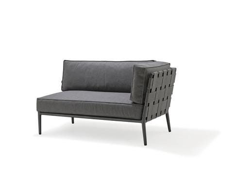 Cane-line CONIC 2-seater left, dark grey