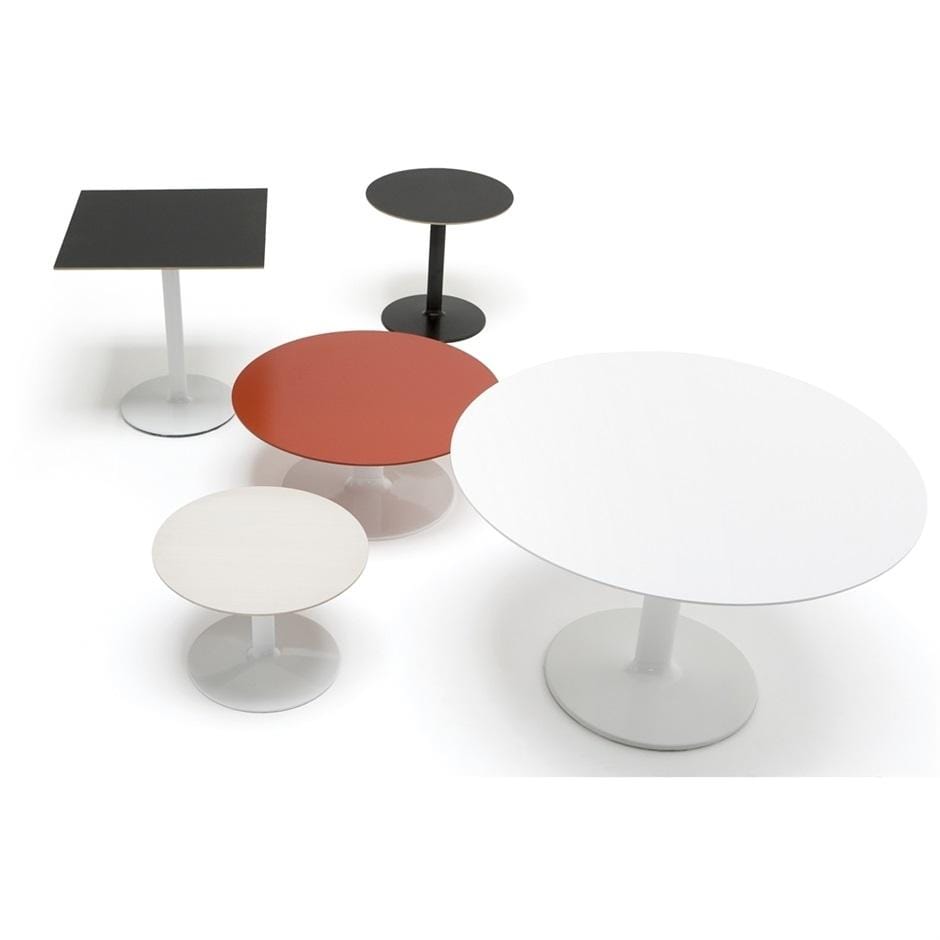 Andreu World DUAL -baaripöytä, Ø80cm, tammikuvioitu laminaatti/alumiini ME05201 - Image 5