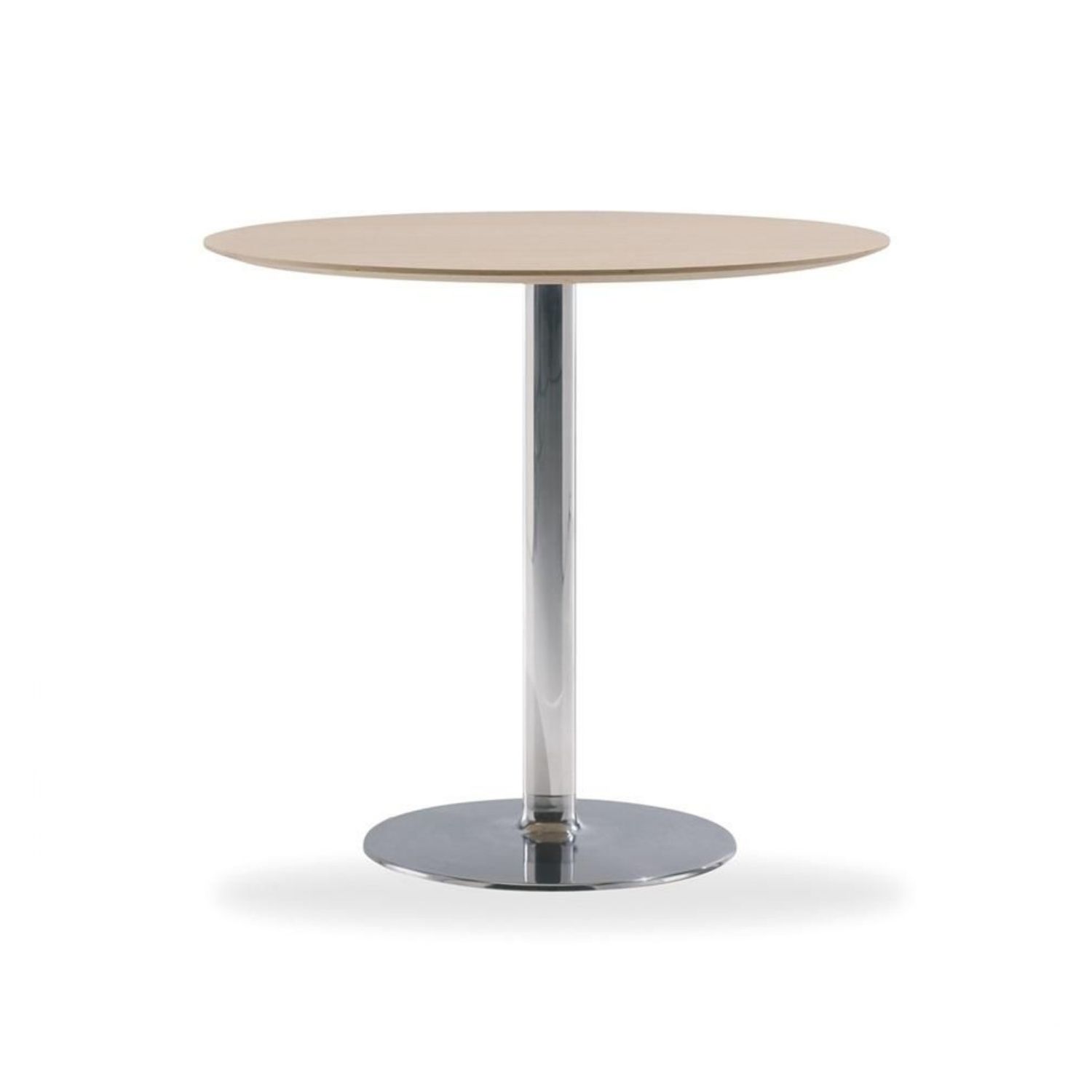 Andreu World DUAL -baaripöytä, Ø80cm, tammikuvioitu laminaatti/alumiini ME05201