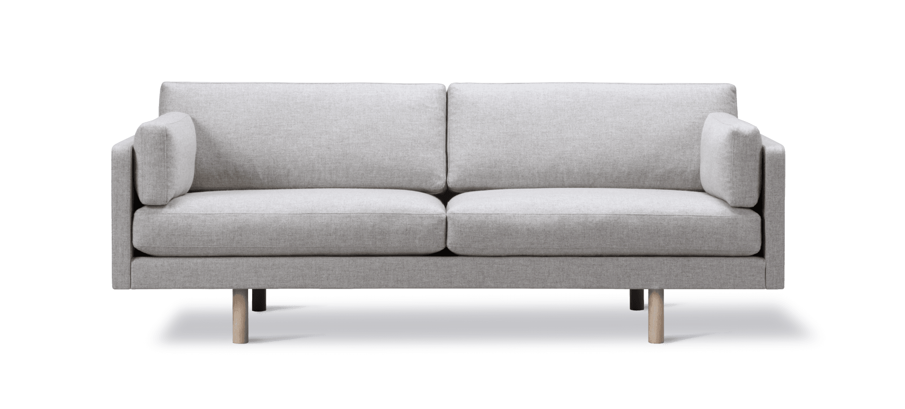 Fredericia EJ220 -2-istuttava sohva 212cm, vaaleanharmaa/saippuoitu tammi