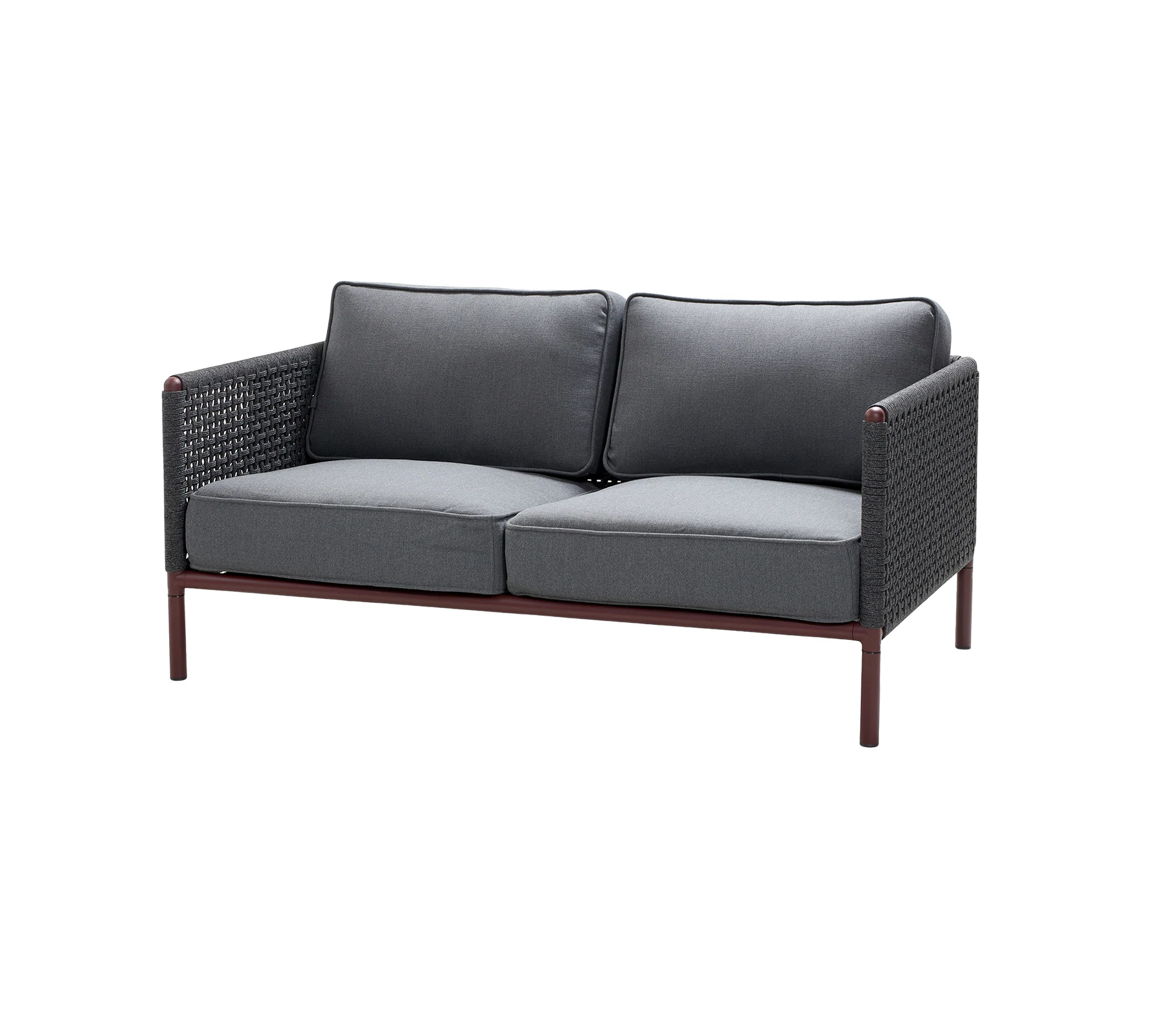 Cane-line ENCORE -2-seater sofa, grey / dark grey / red