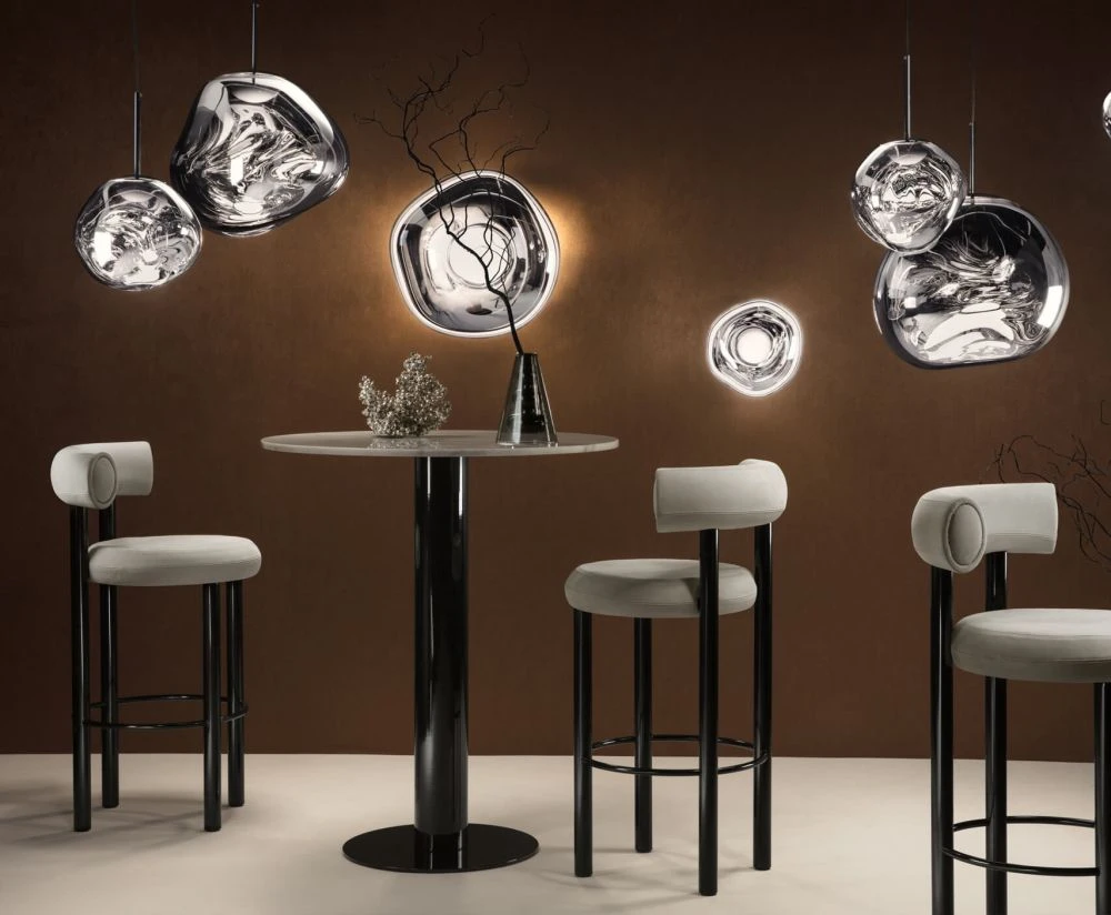 Tom Dixon FAT 75 -baarituoli, Hallingdal-kangas musta/musta metalli - Image 2