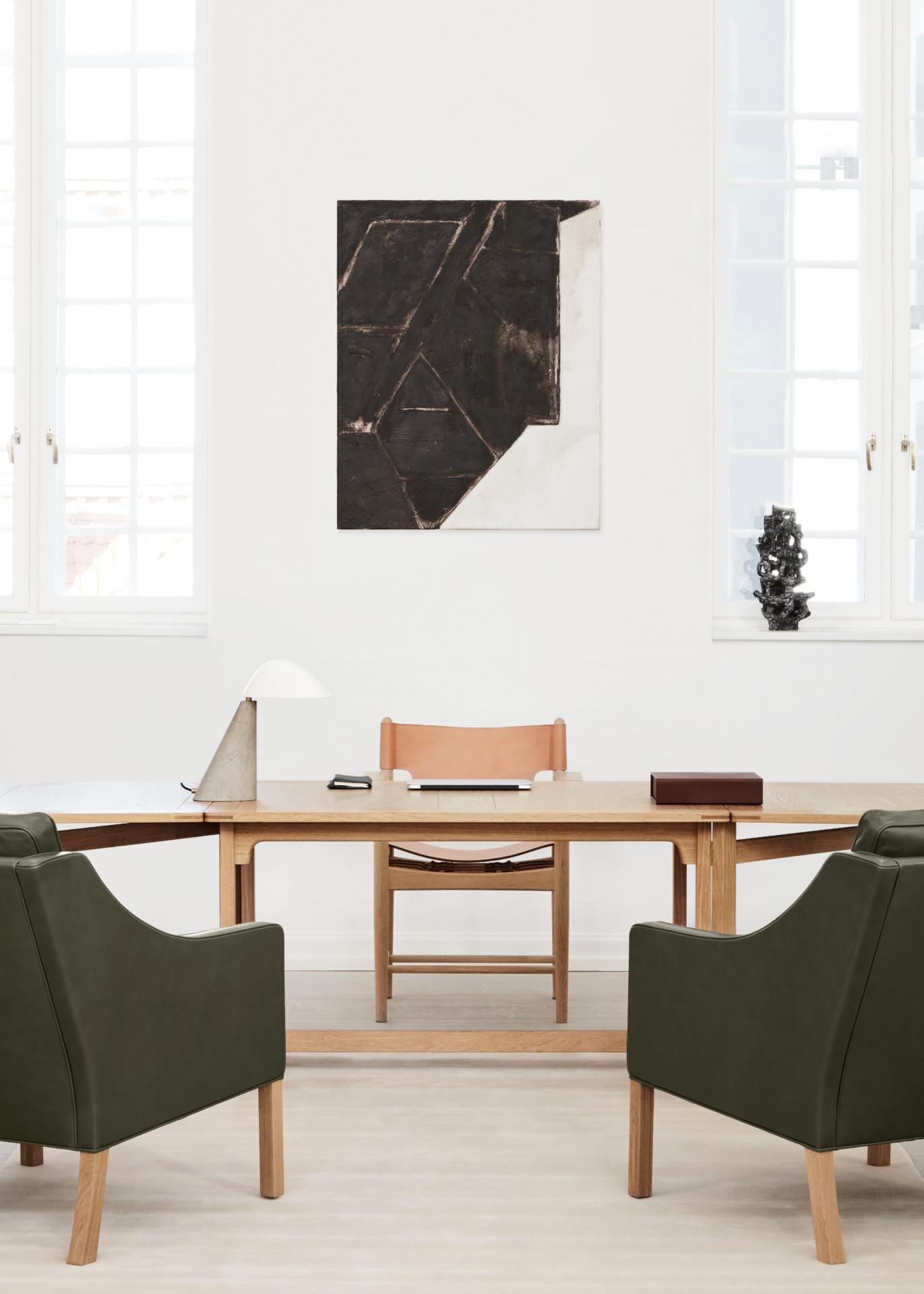 Fredericia BM71 LIBRARY -ruokapöytä, 126-252x93cm, öljytty tammi - Image 5