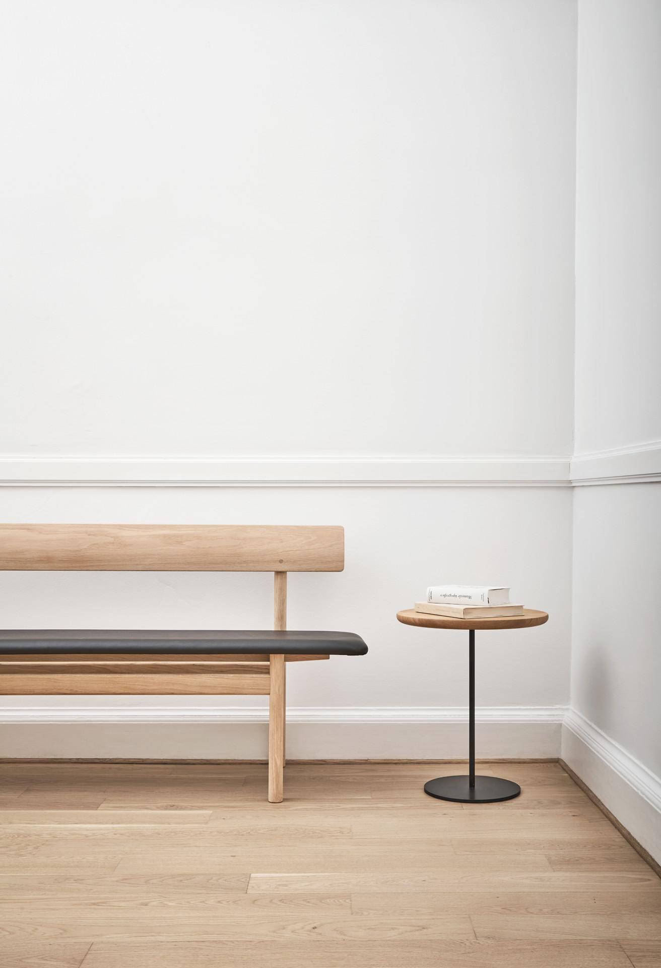 Fredericia PAL -side table Ø 44 cm, light oiled oak / black steel - Image 3