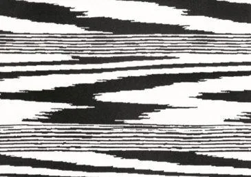 Missoni Home Fiamma flock - tapetti, mustavalkoinen