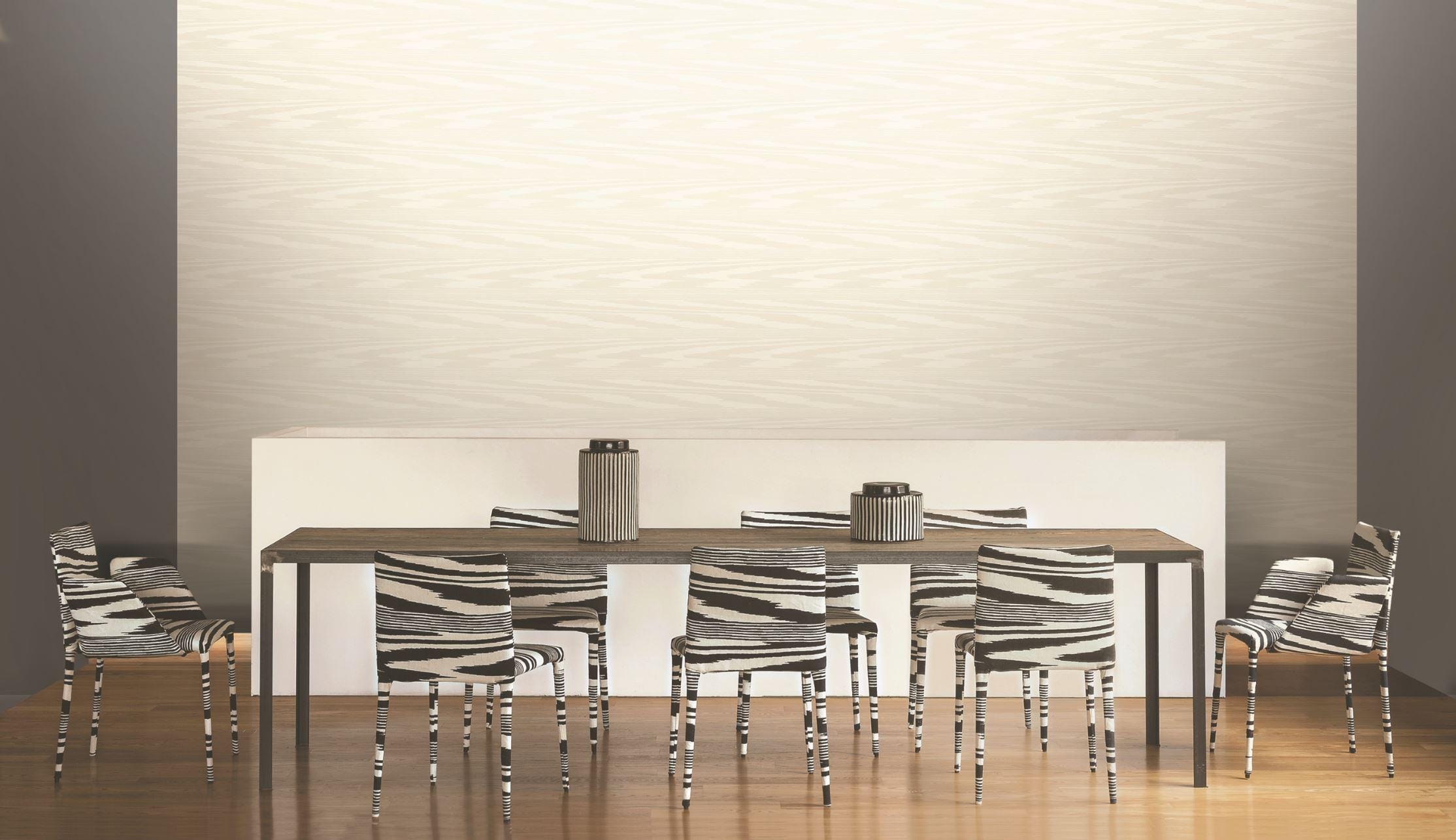 Missoni Home Fiamma flock - tapetti, mustavalkoinen - Image 2
