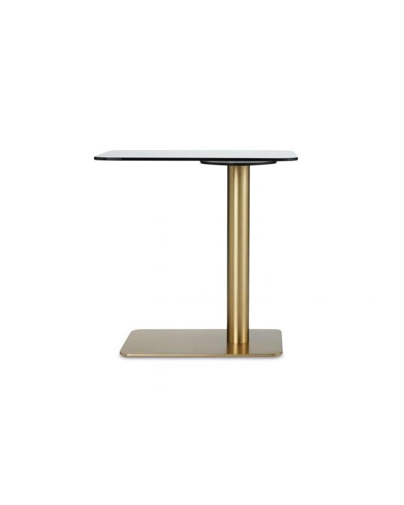 Tom Dixon FLASH coffee table, rectangle, black glass table top / brass base - Image 2