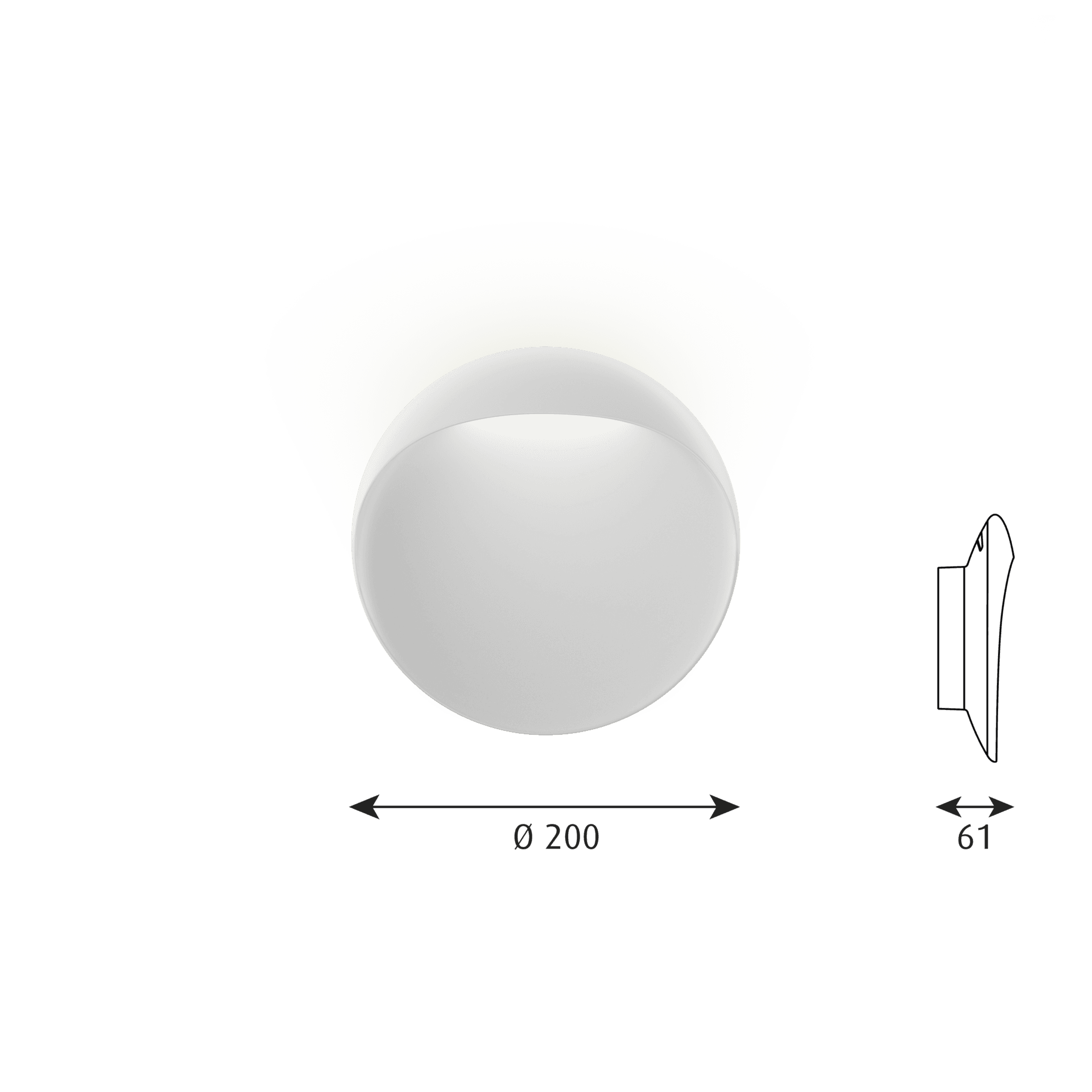 Louis Poulsen FLINDT -seinävalaisin, Ø20cm, valkoinen, IP65 - Image 2
