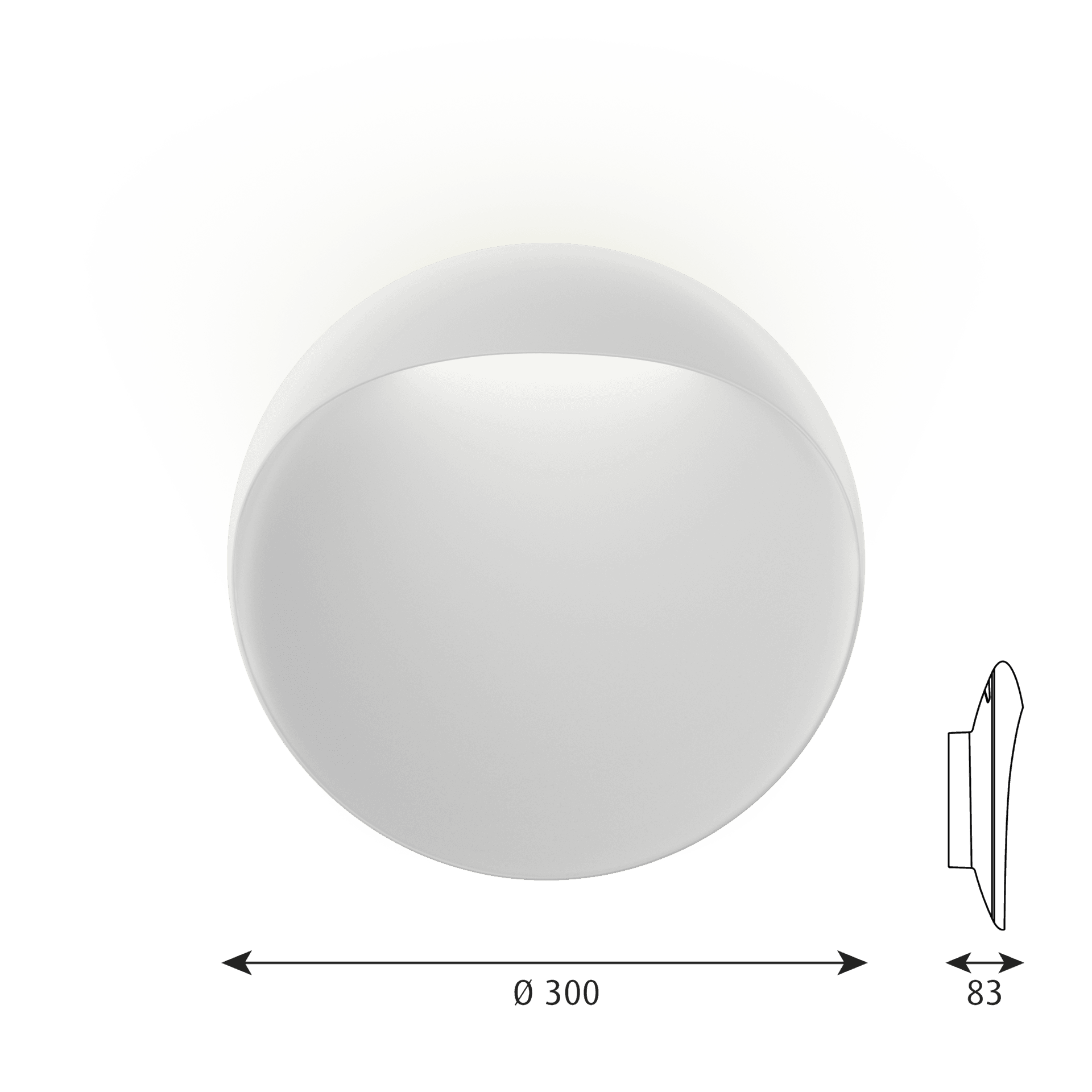 Louis Poulsen FLINDT -seinävalaisin, Ø30cm, valkoinen, IP65 - Image 2