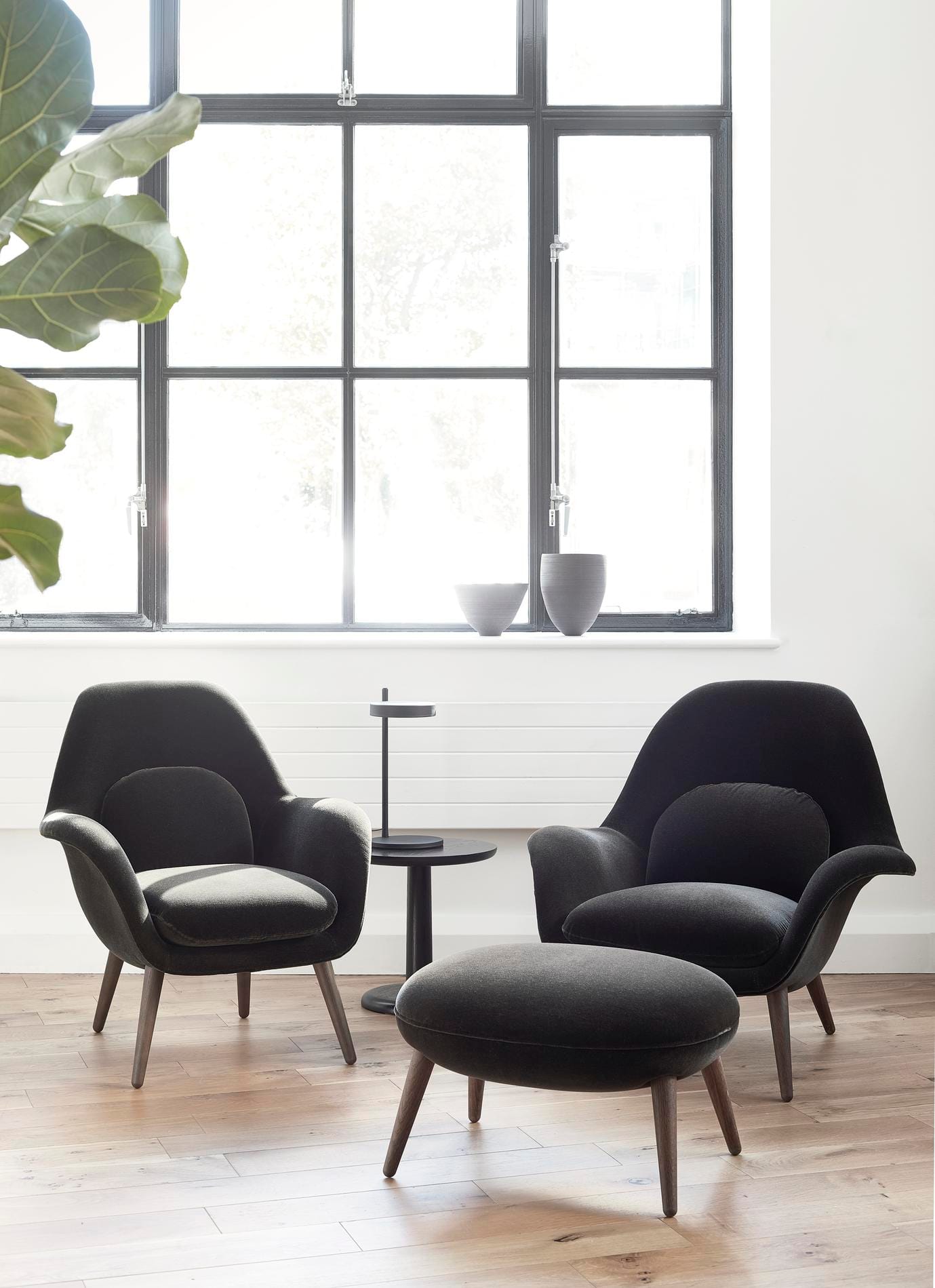 Fredericia SWOON LOUNGE -armchair, brown/lacquered walnut - Image 7