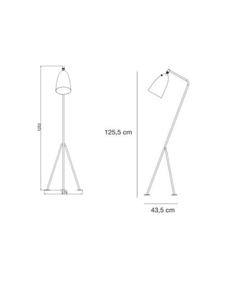 GUBI GRÄSHOPPA floor lamp, black - Image 5