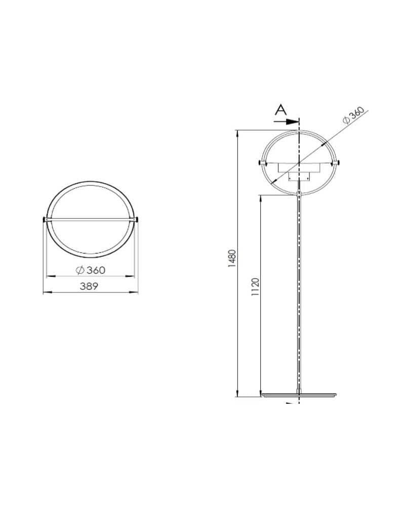 GUBI MULTI-LITE -lattiavalaisin, valkoinen/kromi - Image 4